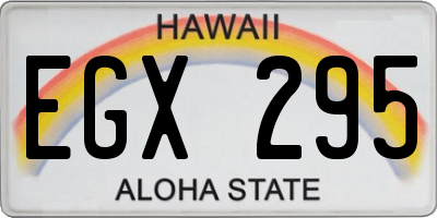 HI license plate EGX295