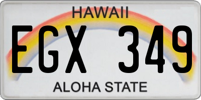 HI license plate EGX349