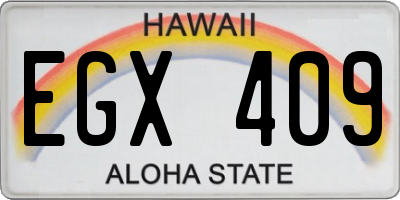 HI license plate EGX409