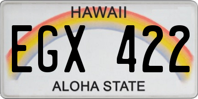 HI license plate EGX422