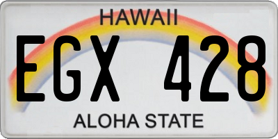 HI license plate EGX428