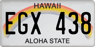 HI license plate EGX438