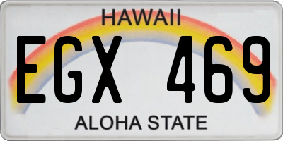 HI license plate EGX469