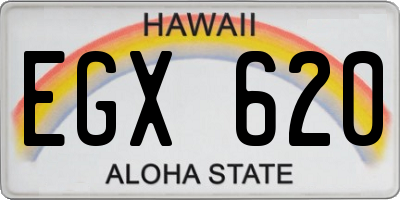 HI license plate EGX620