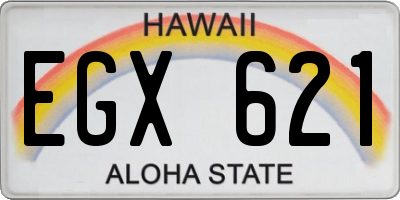 HI license plate EGX621