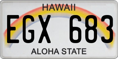 HI license plate EGX683