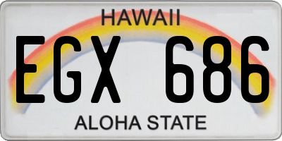 HI license plate EGX686
