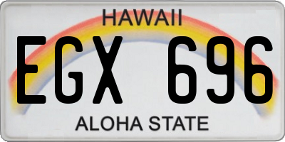 HI license plate EGX696