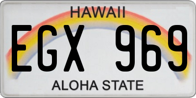 HI license plate EGX969