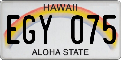 HI license plate EGY075