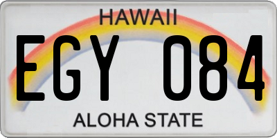 HI license plate EGY084