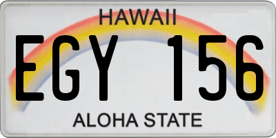 HI license plate EGY156