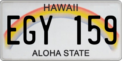 HI license plate EGY159