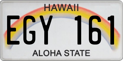 HI license plate EGY161