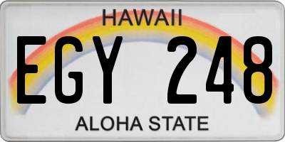 HI license plate EGY248
