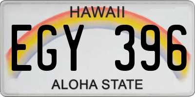 HI license plate EGY396