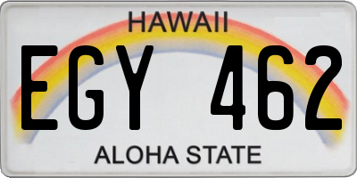 HI license plate EGY462