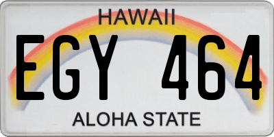 HI license plate EGY464