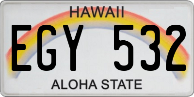 HI license plate EGY532