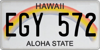 HI license plate EGY572