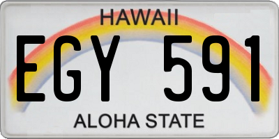 HI license plate EGY591