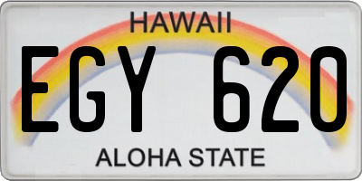 HI license plate EGY620