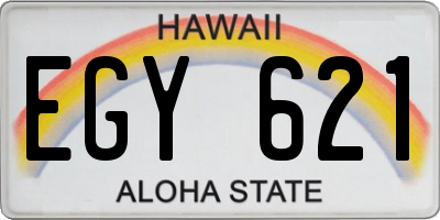 HI license plate EGY621