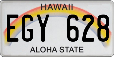 HI license plate EGY628