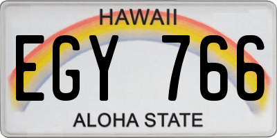 HI license plate EGY766