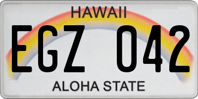 HI license plate EGZ042