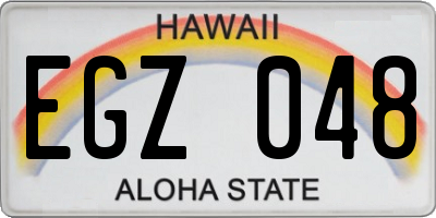 HI license plate EGZ048
