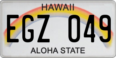 HI license plate EGZ049