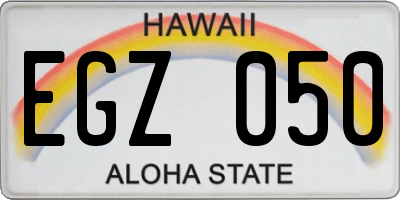 HI license plate EGZ050