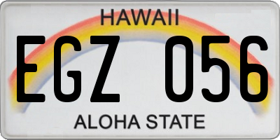 HI license plate EGZ056