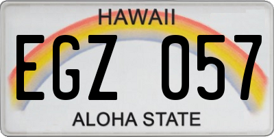 HI license plate EGZ057