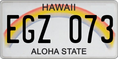 HI license plate EGZ073
