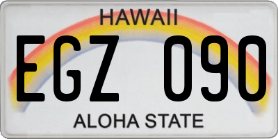 HI license plate EGZ090