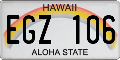 HI license plate EGZ106