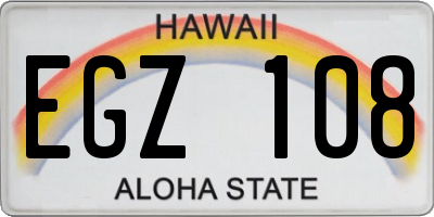 HI license plate EGZ108