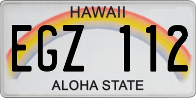 HI license plate EGZ112