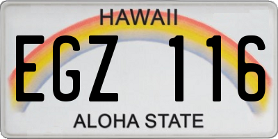 HI license plate EGZ116