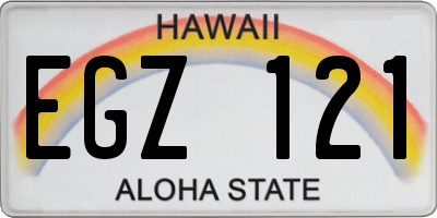 HI license plate EGZ121