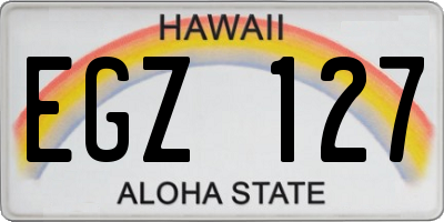 HI license plate EGZ127