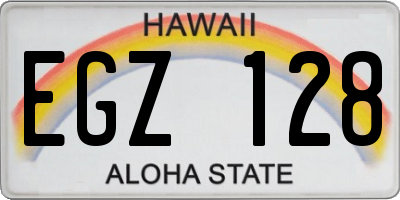 HI license plate EGZ128