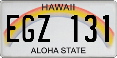 HI license plate EGZ131