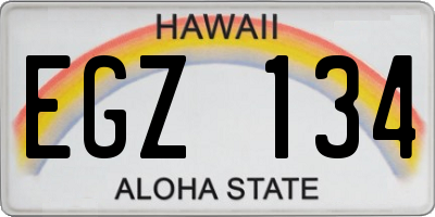 HI license plate EGZ134