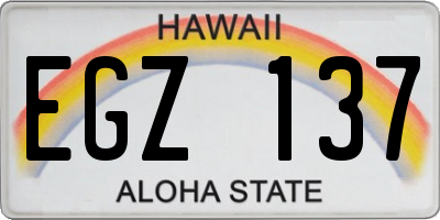 HI license plate EGZ137