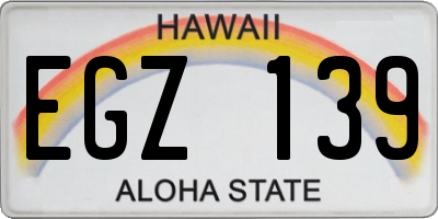 HI license plate EGZ139