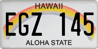 HI license plate EGZ145