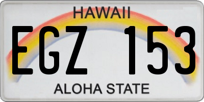 HI license plate EGZ153